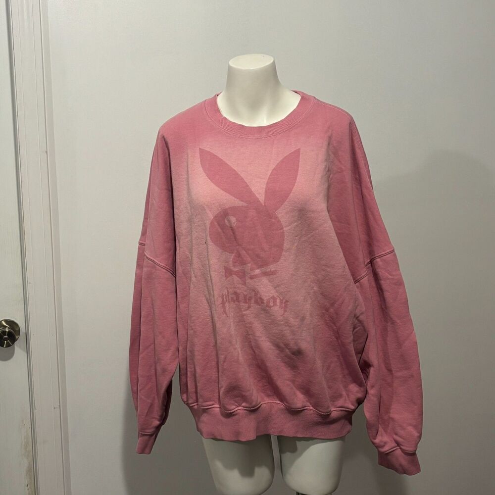 Playboy by Pacsun size Medium Bubblegum Pink Playboy Bunny Crewneck Sweatshirt